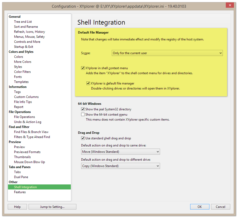 Shell Integration 设置