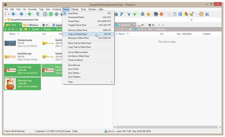 复制到另一窗格（之前）