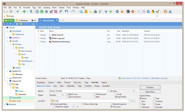 搜索 Muller 和 Miller