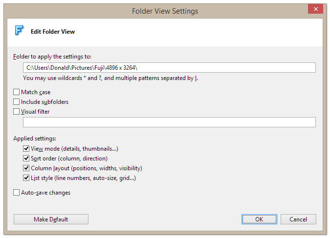 编辑文件夹视图