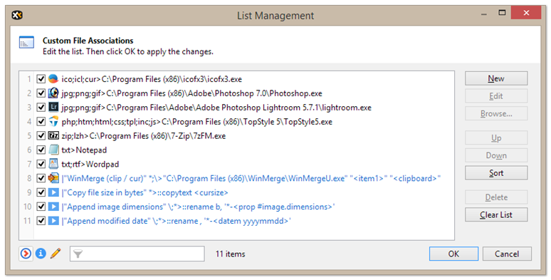 自定义文件关联定义